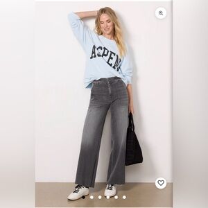 Kut from the Kloth Gray Wide-Leg Jeans Size 10